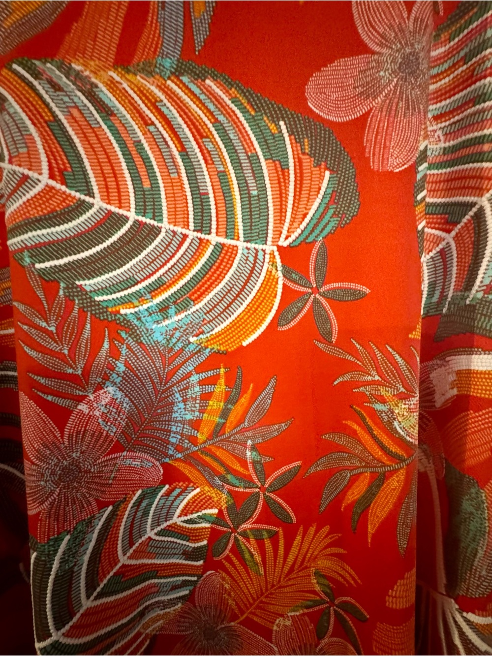 Ruby Rd. Orange Tropical High-Low Midi Dress - Picture 3 of 4